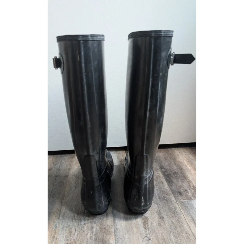 Hunter W23499 Hunter Original Tall Rain Boot Black Women's Size 9 Water Proof